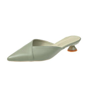 Ladies pointed wine glass heel slippers, view 4 - MRSLM