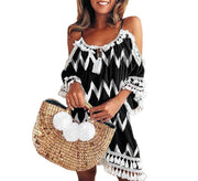 Bohemian print jumpsuit skirt, view 5 - MRSLM
