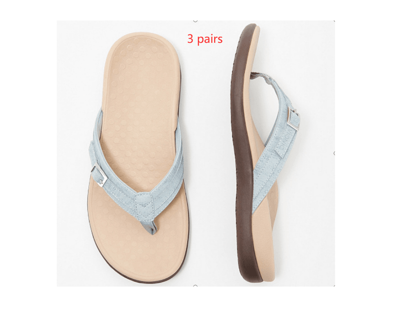 Women's flat casual flip-flop sandals, view 8 - MRSLM