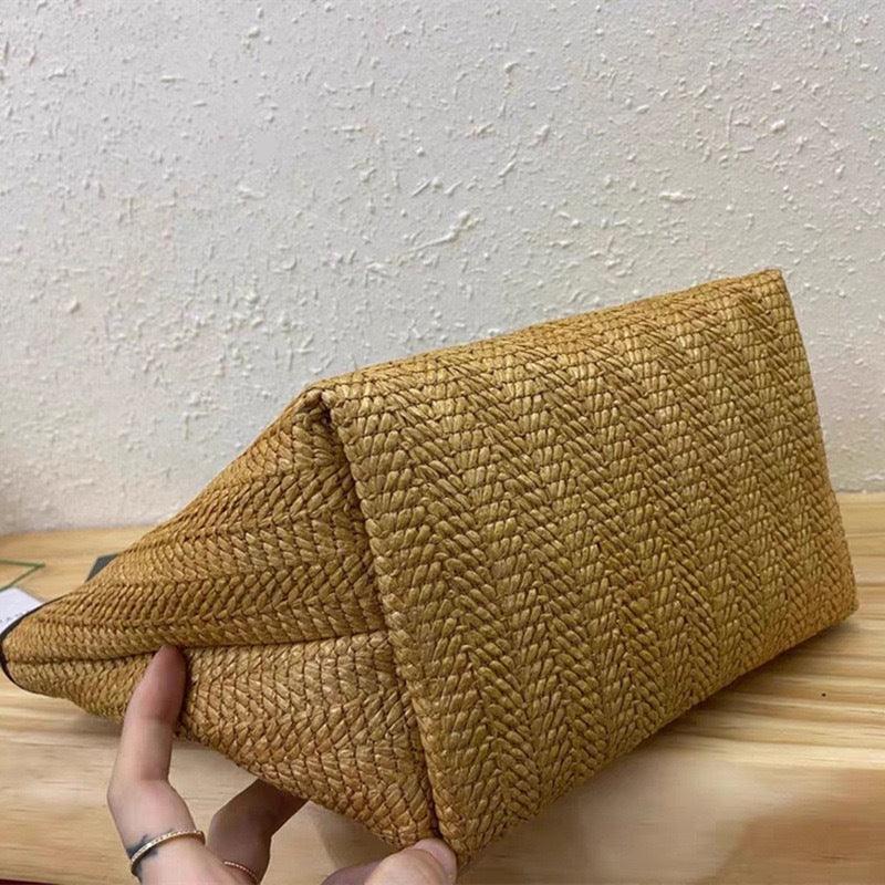 Women's woven straw crossbody bag, view 4 - MRSLM