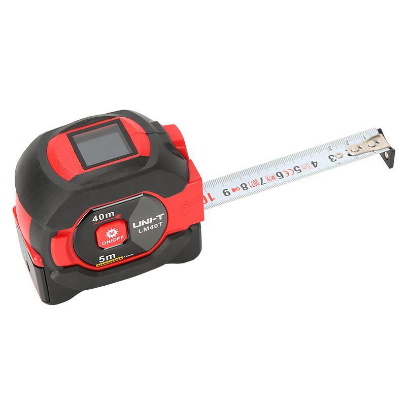 UNI-T Laser Measuring Tape Measur Digital Distance Meter Rangefinder Retractabl Laser Ruler Trena a Laser Professional (Black) - MRSLM