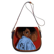 printed PU shell messenger bag, view 9 - MRSLM
