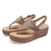 women's crystal foam platform sandals, view 3 - MRSLM