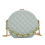 round lattice chain pouch bag, view 3 - MRSLM