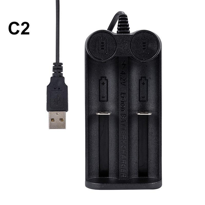 Portable USB Rechargeable Battery Charger Fast Charging For AA 18350 18500 18650 - MRSLM