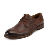 lace-up young men's cowhide leather shoes, view 5 - MRSLM