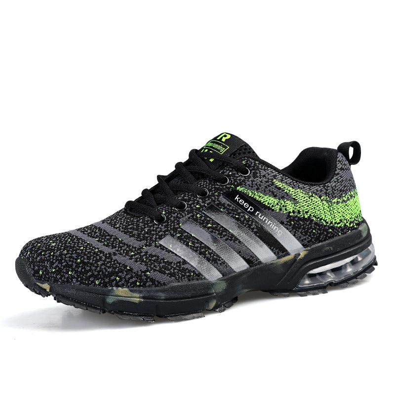 Men's flying woven mesh running shoes, view 5 - MRSLM
