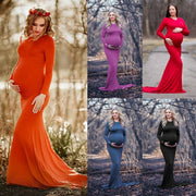 women's long maternity dress, view 6 - MRSLM