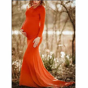 women's long maternity dress, view 2 - MRSLM
