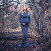 women's long maternity dress, view 4 - MRSLM