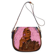 printed PU shell messenger bag, view 22 - MRSLM