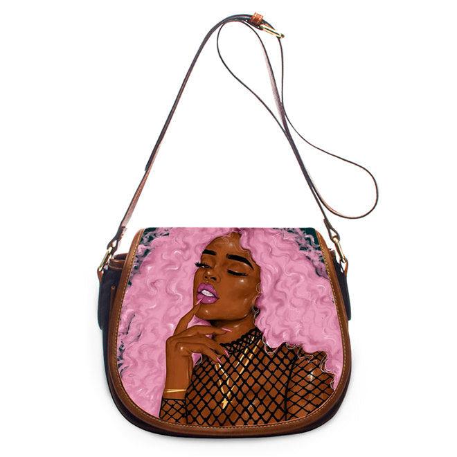 printed PU shell messenger bag, view 22 - MRSLM
