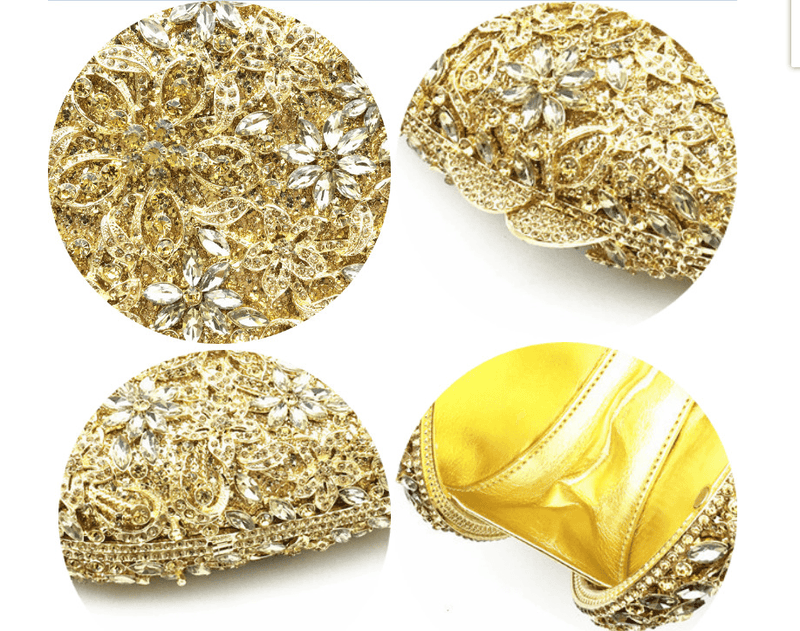 rhinestone evening clutch bag, view 8 - MRSLM