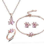 New Cat Bear Dog Paw Ring for Women Jewelry Sets - MRSLM
