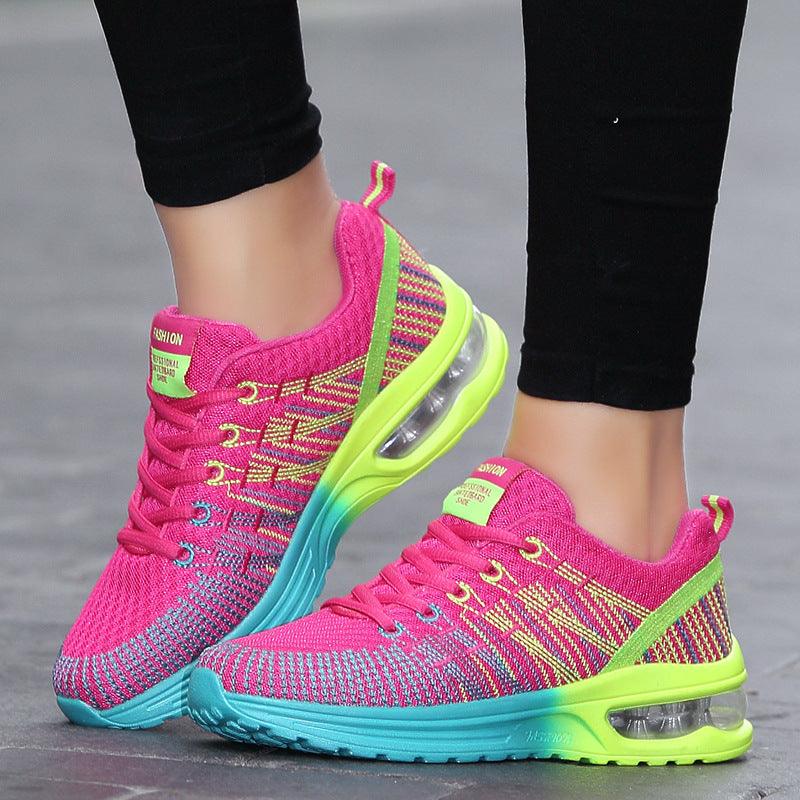 women's knit air cushion sneakers, view 3 - MRSLM