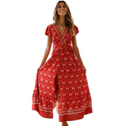 Printed high-waist velvet dress, view 3 - MRSLM