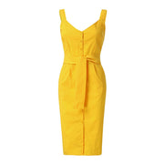 sleeveless slim dress, view 3 - MRSLM