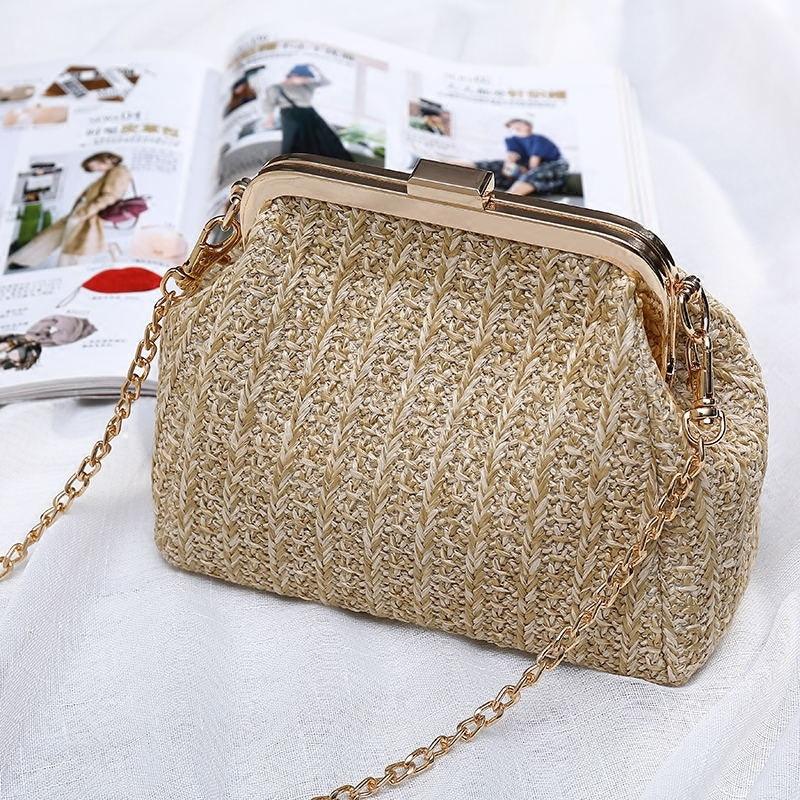 summer mini woven crossbody bag, view 2 - MRSLM