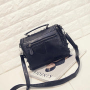 sheepskin rivet stitching pouch, view 2 - MRSLM