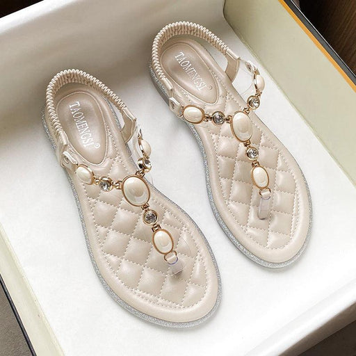 flat rhinestone flip-flops, view 3 - MRSLM