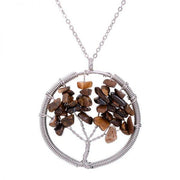 agate tree of life pendant necklace, view 4 - MRSLM