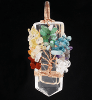crystal column tree of life winding pendant, view 7 - MRSLM