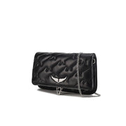 black leather crossbody bag, view 3 - MRSLM