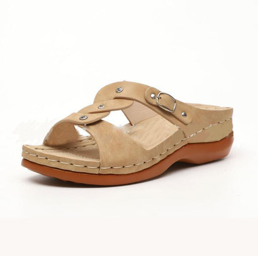 Casual buckle plus size women's sandals, view 5 - MRSLM