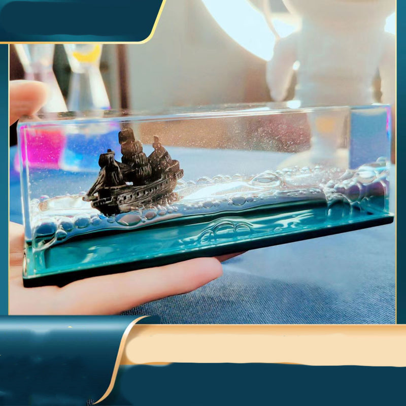 cruise ship drift bottle ornament, view 9 - MRSLM