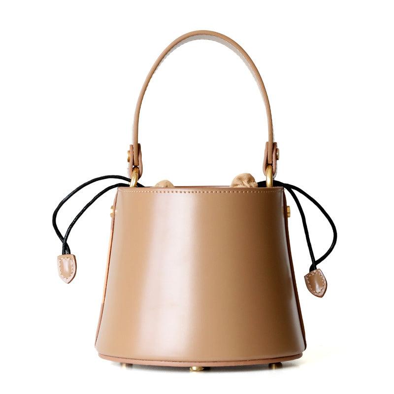 leather mini bucket bag, view 8 - MRSLM