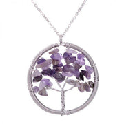 agate tree of life pendant necklace, view 7 - MRSLM