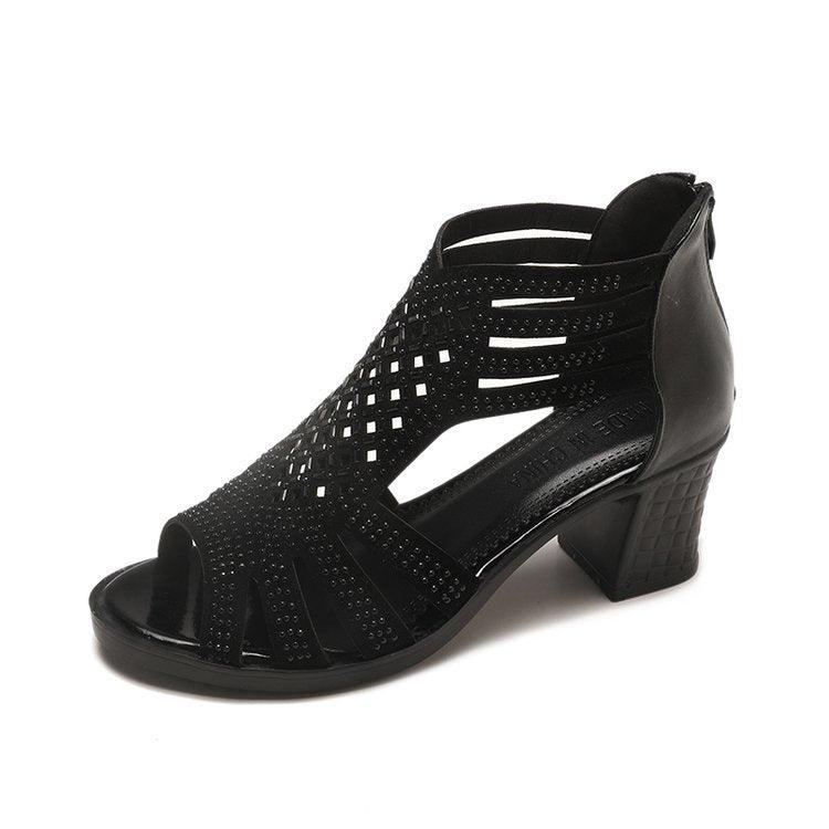 Peep Toe Versatile Fashion High Heels