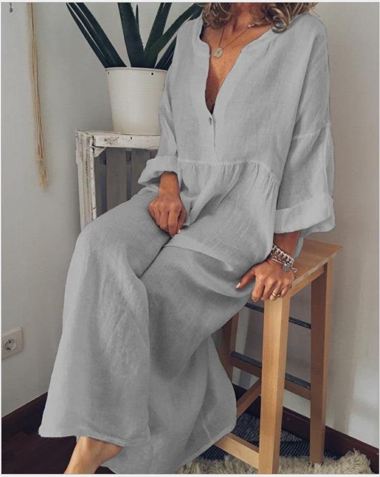 Casual Printed Long Sleeve Dress