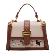 retro PU crossbody bag, view 4 - MRSLM