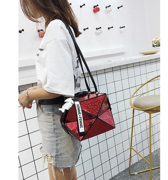 holographic laser shoulder handbag, view 4 - MRSLM