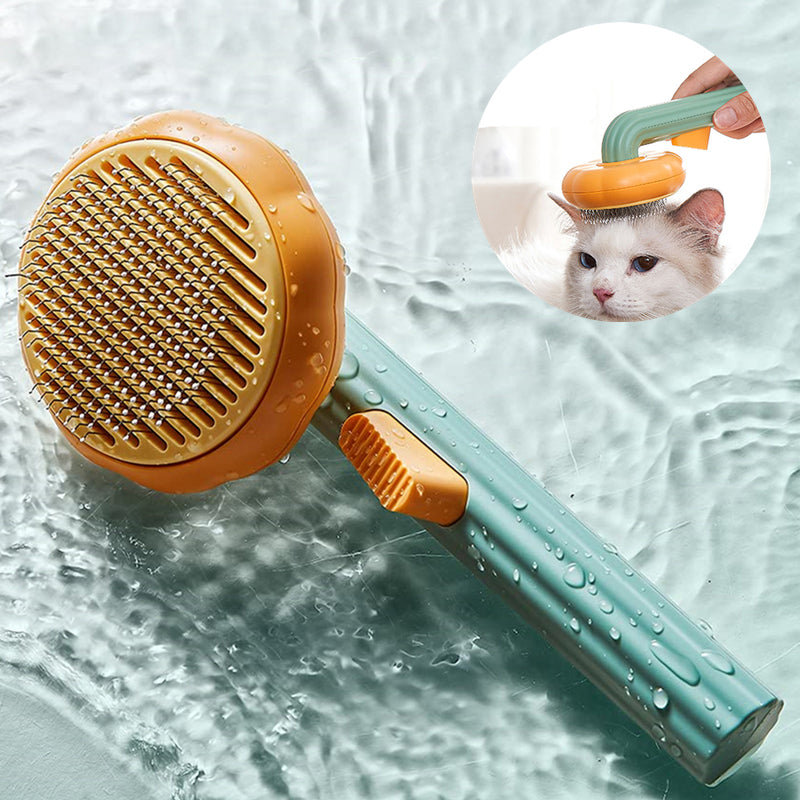 Pet Cat Brush Hand-held Self-cleaning Grooming Comb