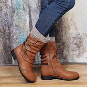 flat-bottomed plus size martin boots, view 4 - MRSLM