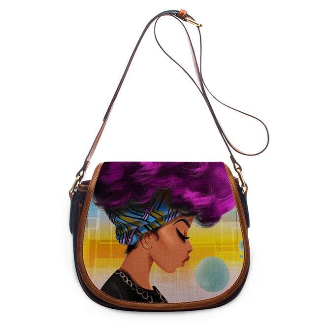 printed PU shell messenger bag, view 11 - MRSLM