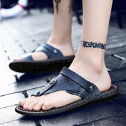 Men's two-toed leather sandals - MRSLM