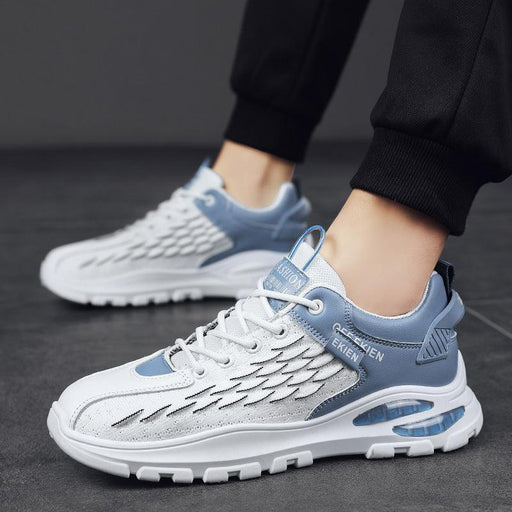 men's fish scale flying woven running shoes - MRSLM
