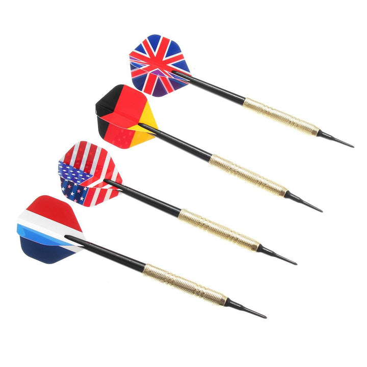 12Pcs Professional National Flag Tail Darts 4 Kinds With 100 Extra Soft Tips - MRSLM