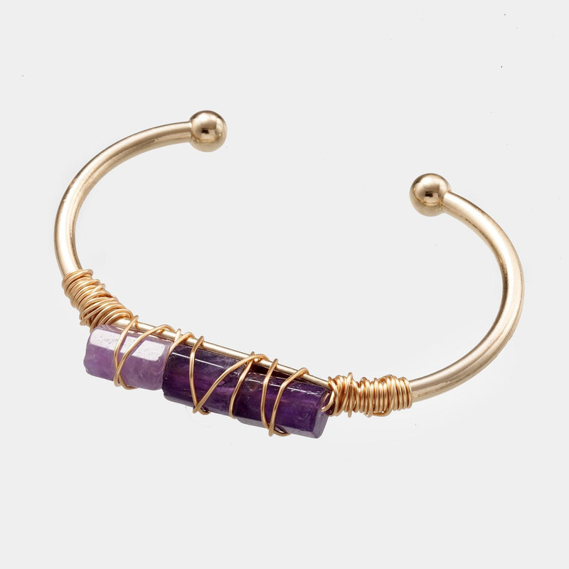 gold-plated crystal bracelet, view 8 - MRSLM