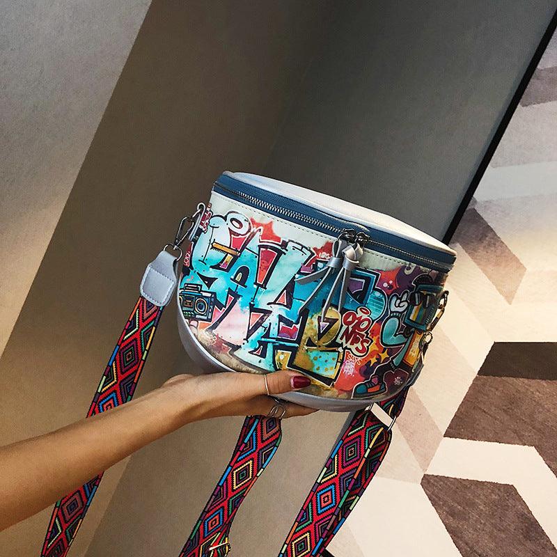 Women's Bag Wide Band Waist Bag Letter Single Shoulder Diagonal Bag Backpack