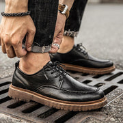 Men's lace-up cowhide business shoes - MRSLM