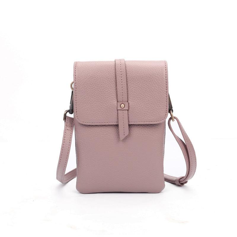 cowhide crossbody phone bag, view 10 - MRSLM