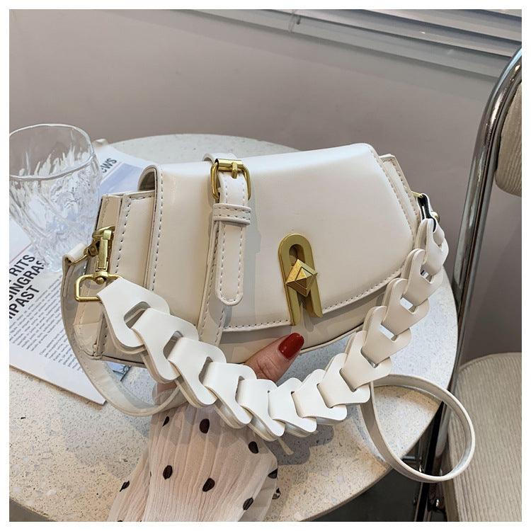 Woven PU dumpling shoulder bag, view 9 - MRSLM
