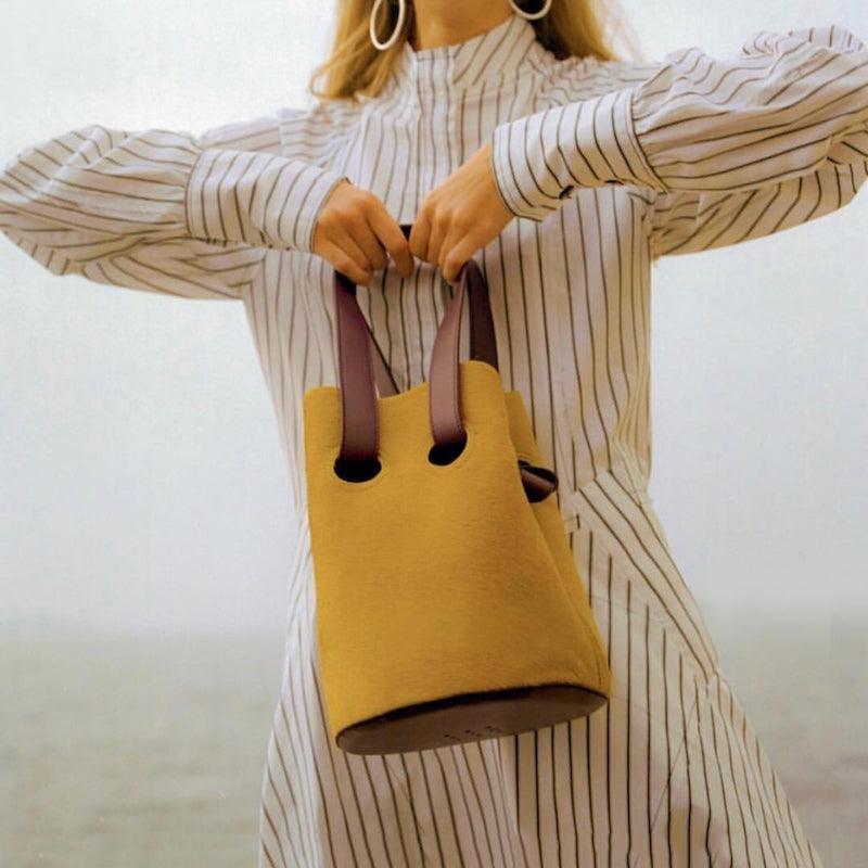 retro circle bucket bag, view 5 - MRSLM
