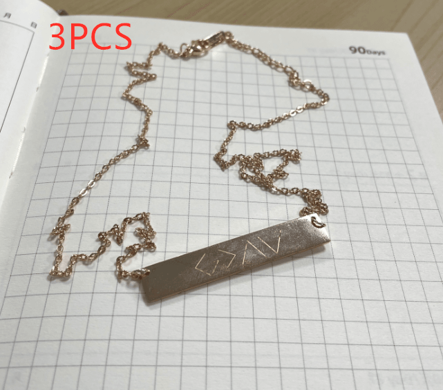 horizontal bar pendant necklace, view 10 - MRSLM
