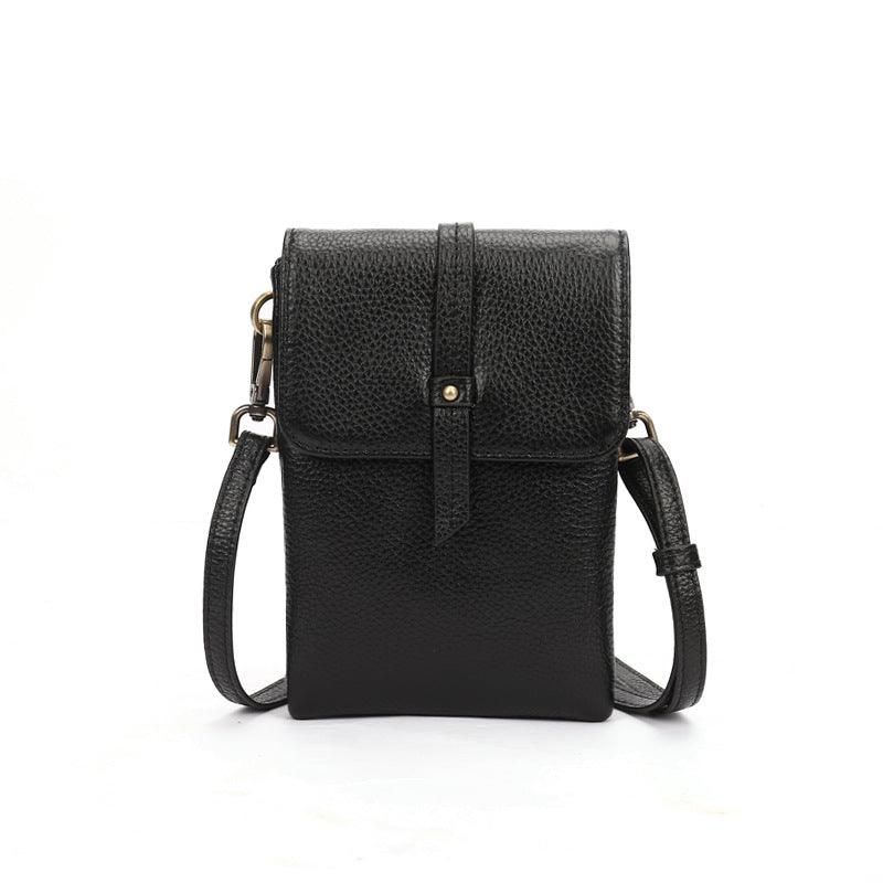 cowhide crossbody phone bag, view 4 - MRSLM
