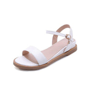 flat open-toe buckle sandals, view 4 - MRSLM
